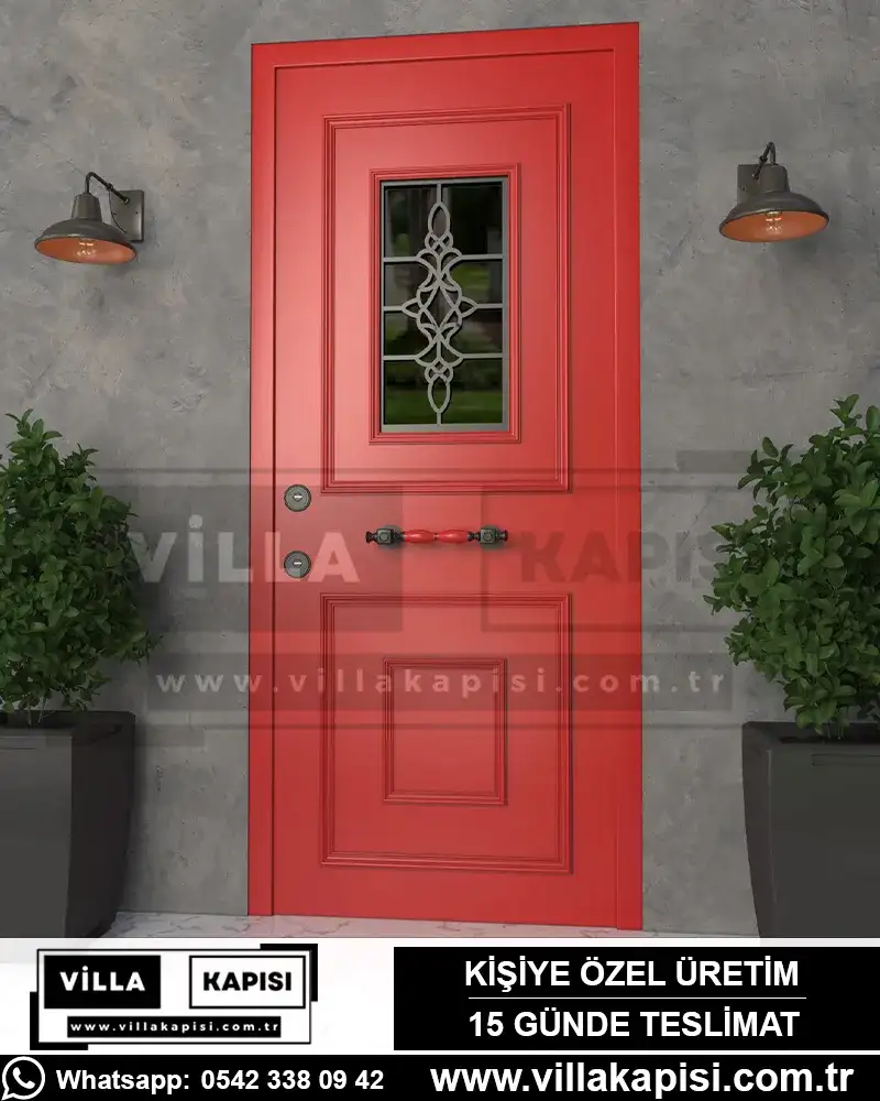 kirmizi-tek-kanat-villa-kapisi-villa-kapilari