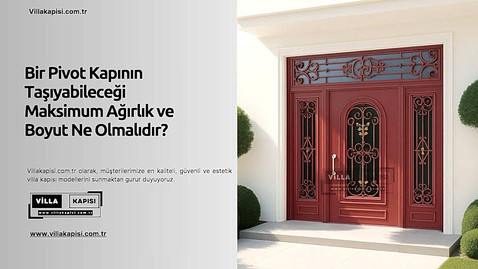 Bir Pivot Kapının Taşıyabileceği Maksimum Ağırlık Ve Boyut Ne Olmalıdır? 2 Bir Pivot Kapının Taşıyabileceği Maksimum Ağırlık Ve Boyut Ne Olmalıdır?