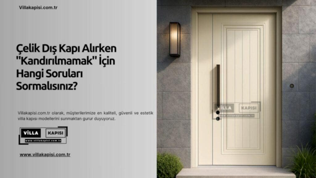 Çelik Dış Kapı Alırken &Quot;Kandırılmamak&Quot; İçin Hangi Soruları Sormalısınız? 1 Dış Kapı Alırken Sadece Fiyatına Bakmak Neden En Büyük Hatadır?