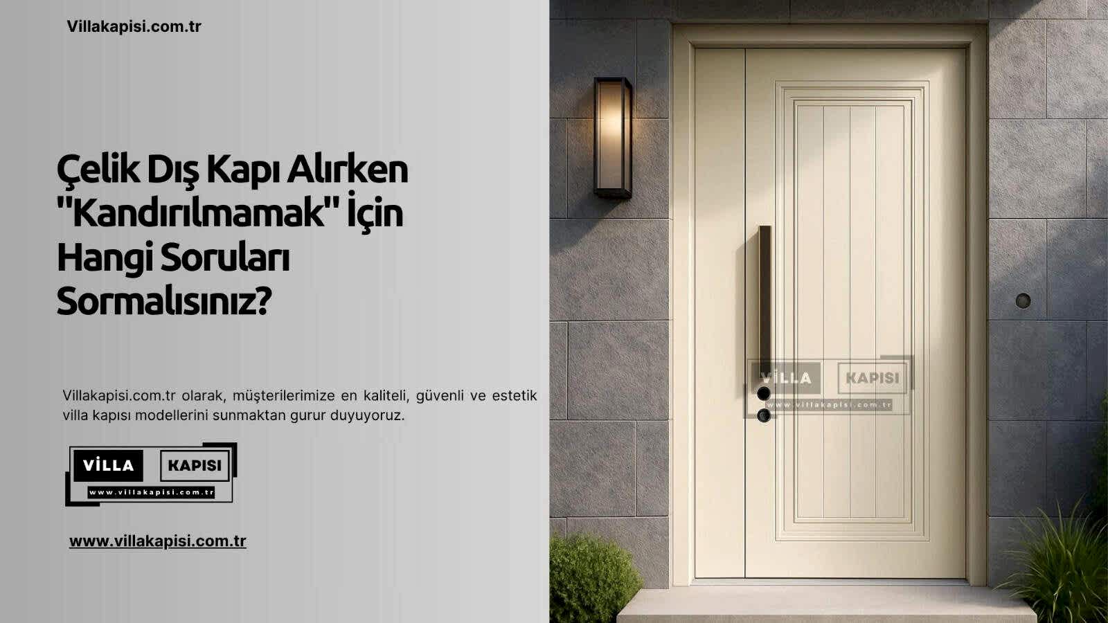 Çelik Dış Kapı Alırken &Quot;Kandırılmamak&Quot; İçin Hangi Soruları Sormalısınız? 2 Dış Kapı Alırken Sadece Fiyatına Bakmak Neden En Büyük Hatadır?